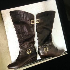 Banana republic brown leather boots